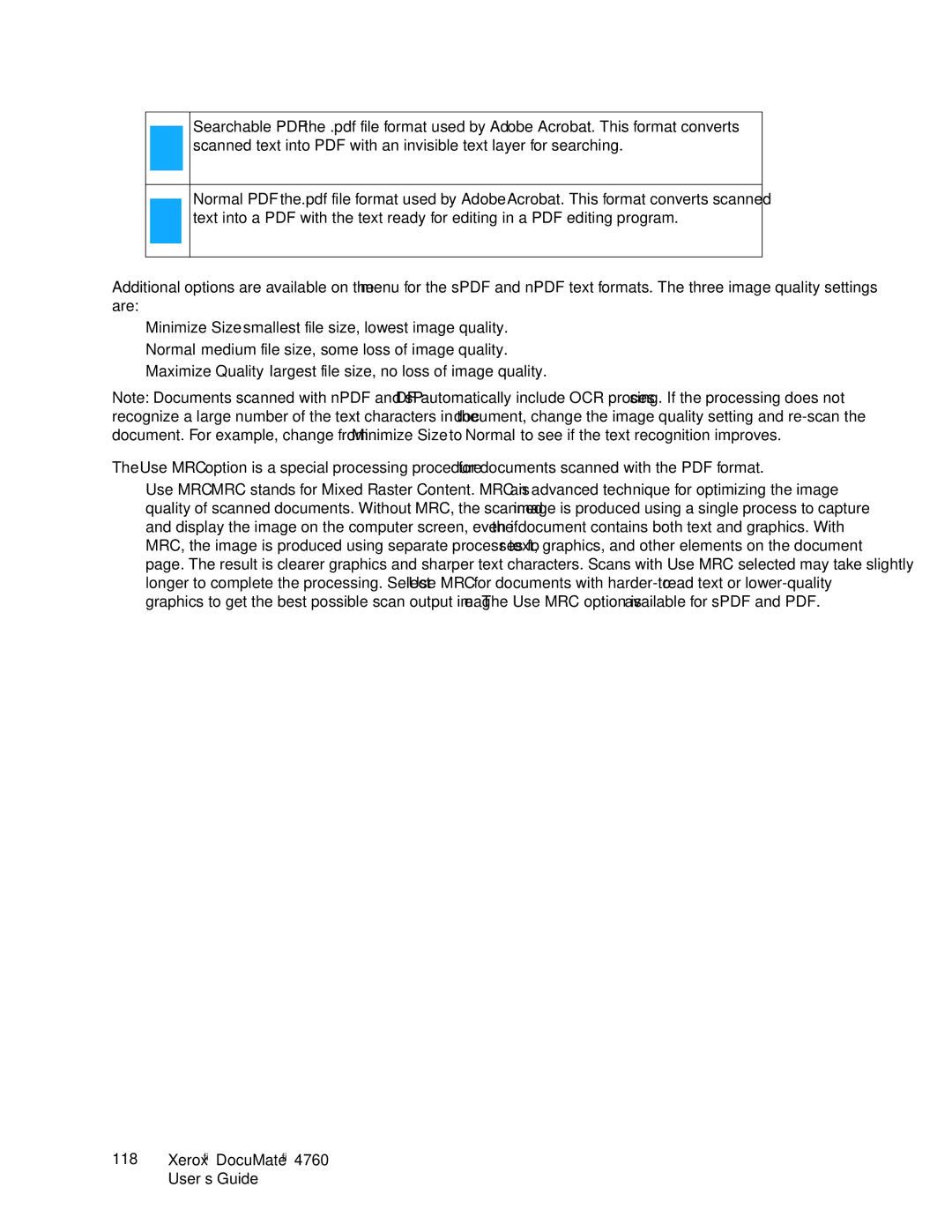 Xerox 4760 manual 