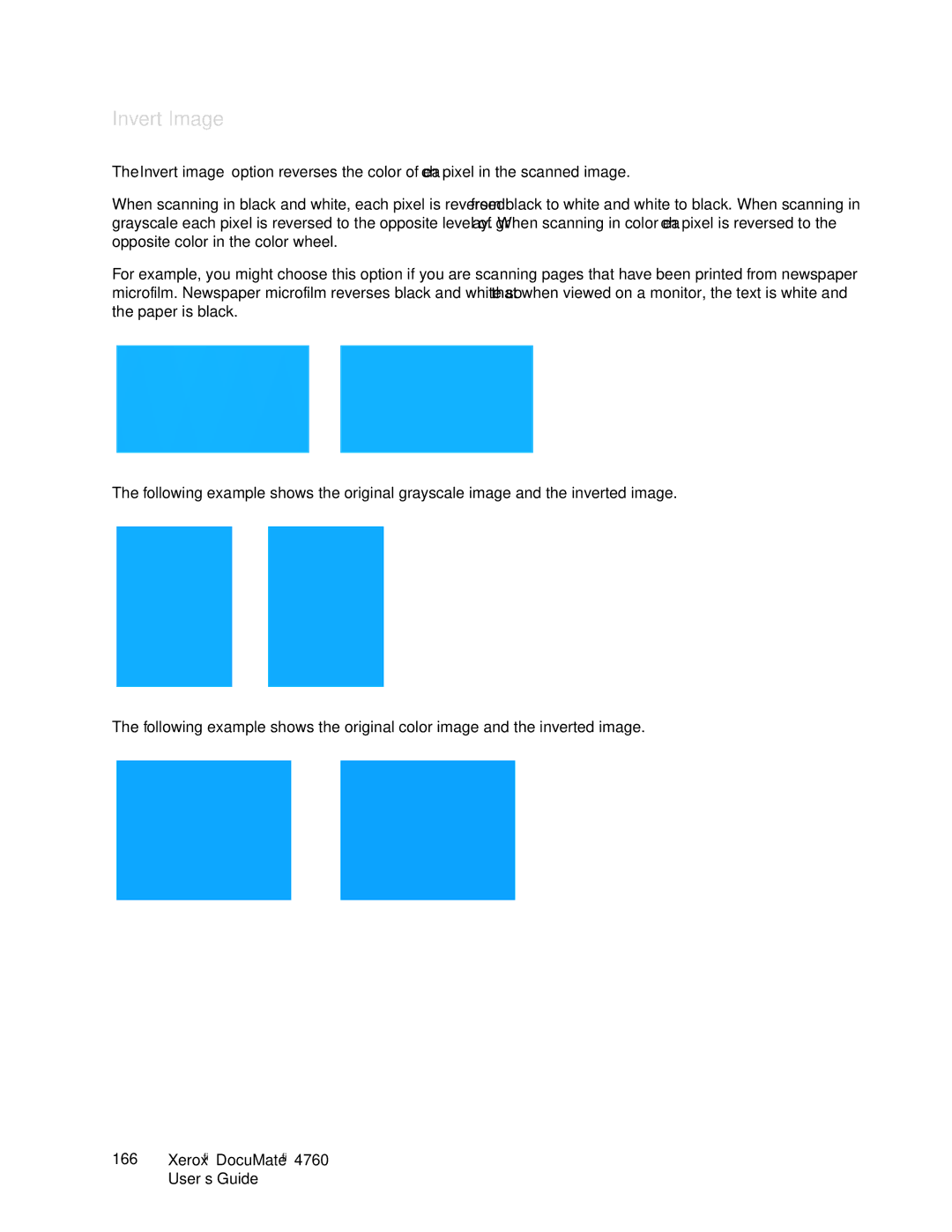 Xerox 4760 manual Invert Image 