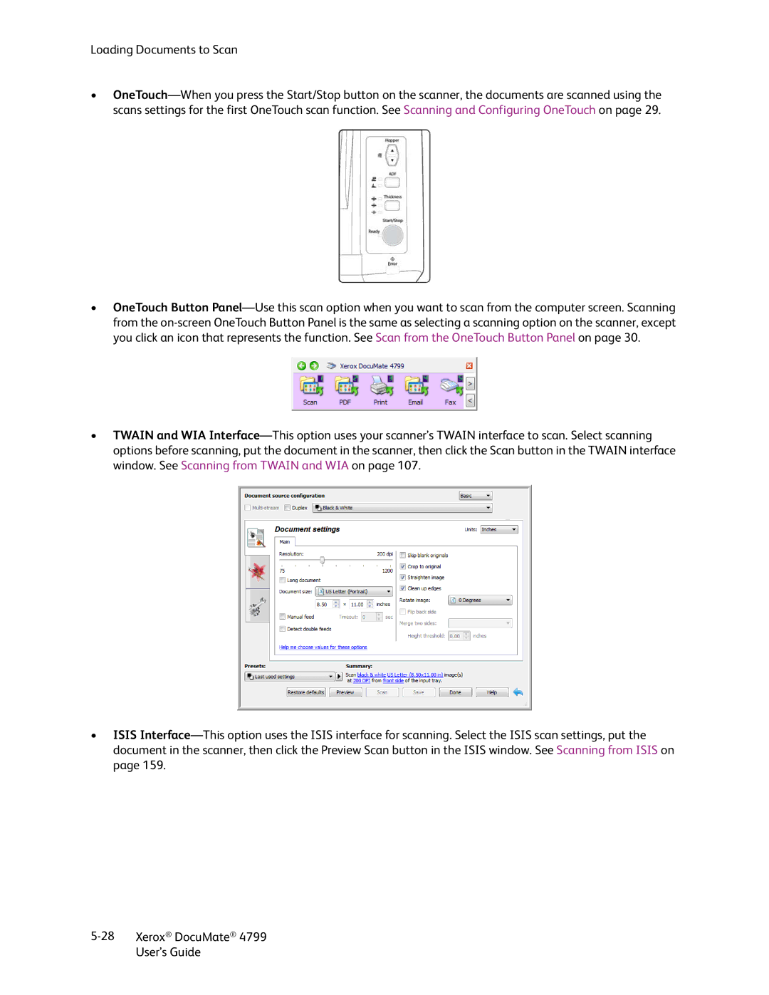 Xerox 4799 manual Loading Documents to Scan 