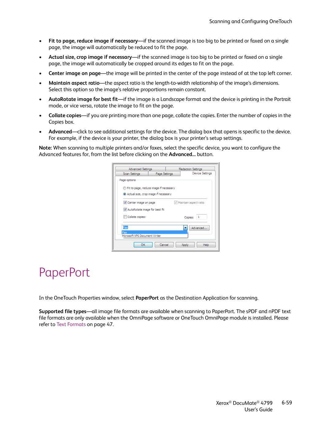 Xerox 4799 manual PaperPort 