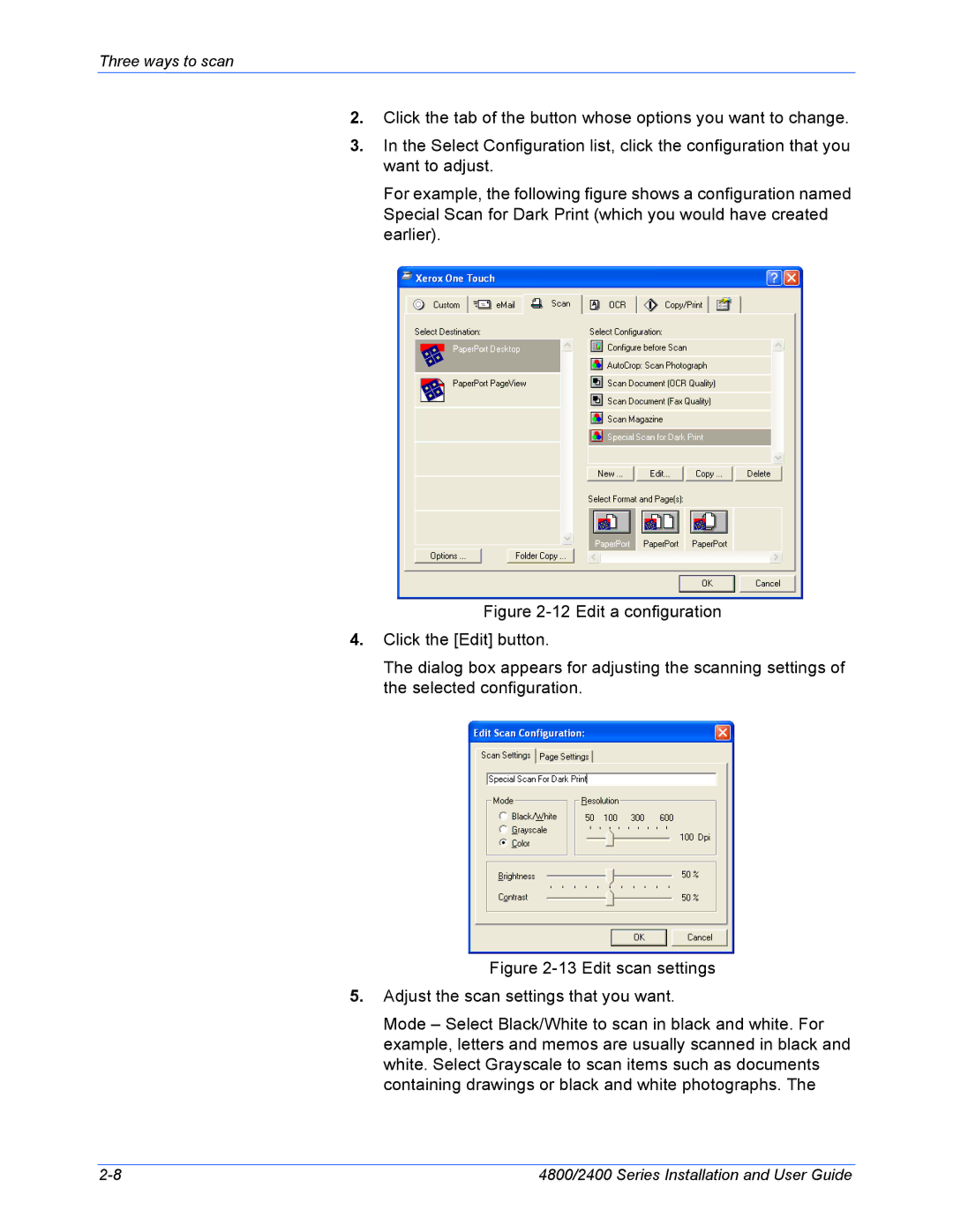 Xerox 4800, 2400 manual Three ways to scan 