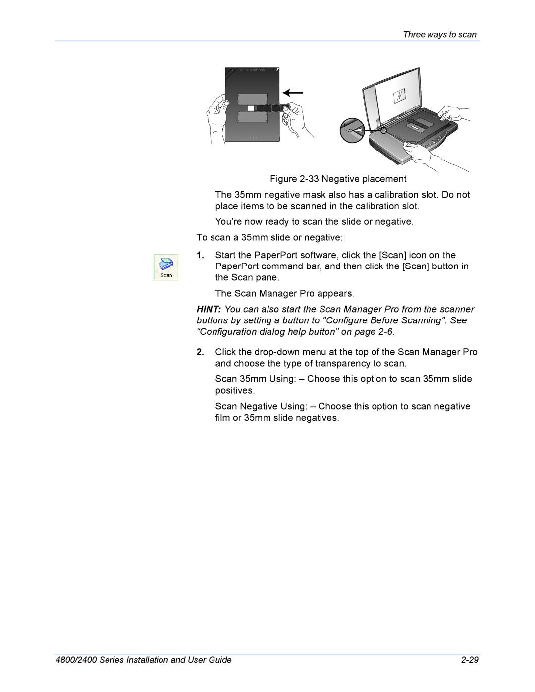 Xerox 2400, 4800 manual Three ways to scan 