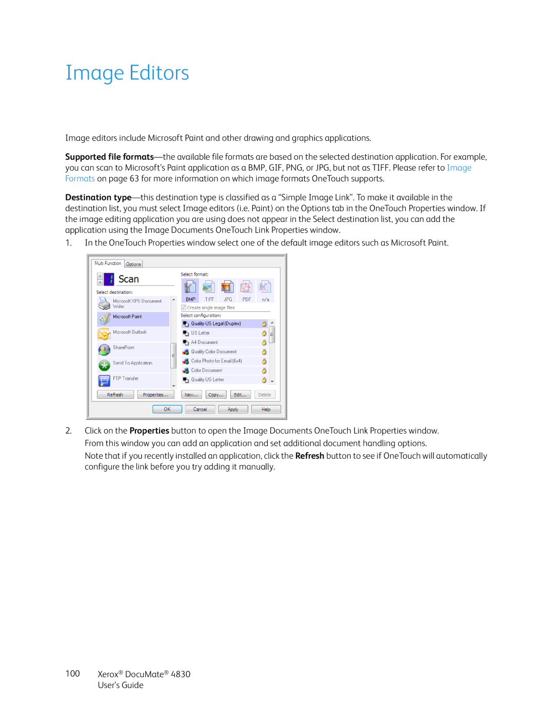 Xerox 4830 manual Image Editors 