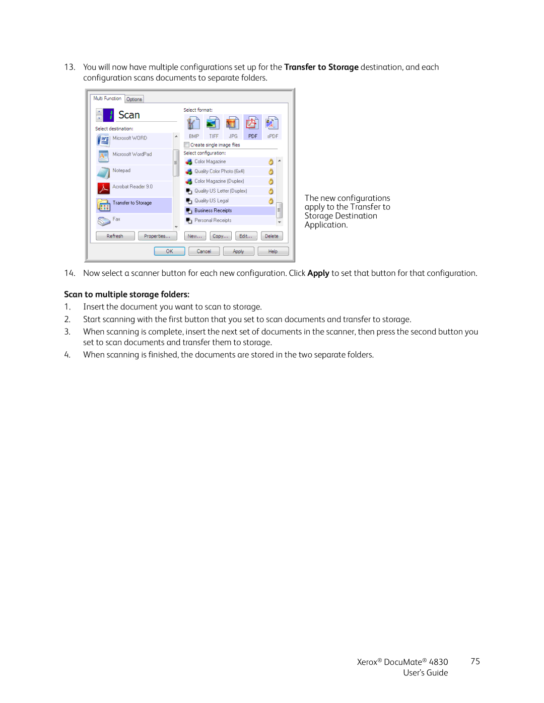 Xerox 4830 manual Scan to multiple storage folders 