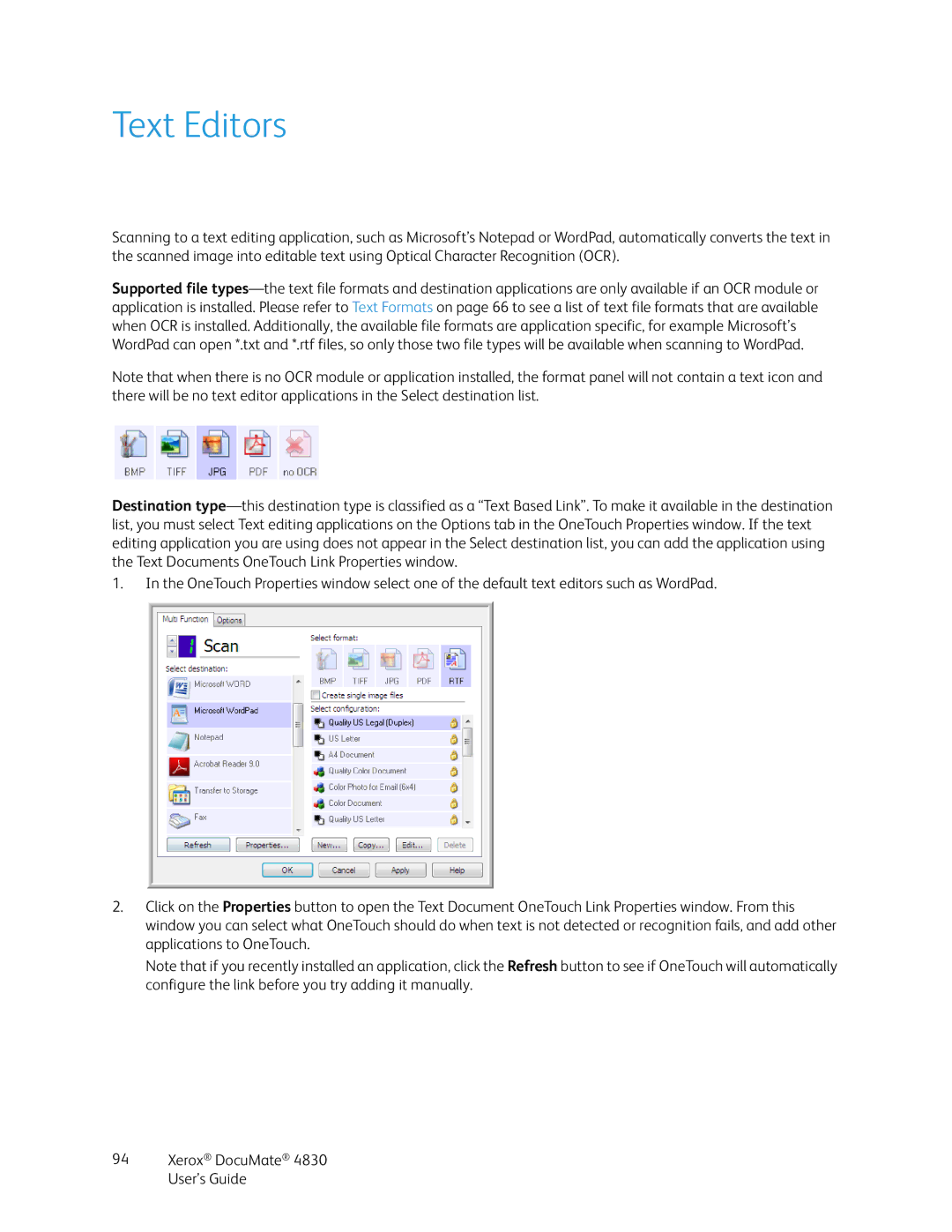 Xerox 4830 manual Text Editors 