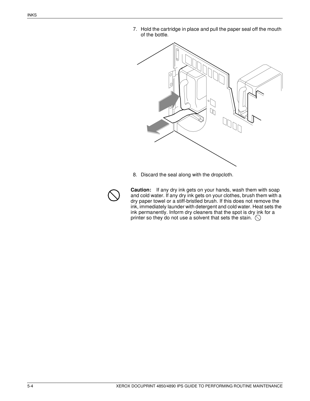 Xerox 4890 IPS manual Inks 