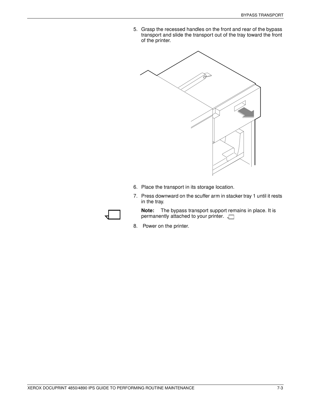 Xerox 4890 IPS manual Bypass Transport 