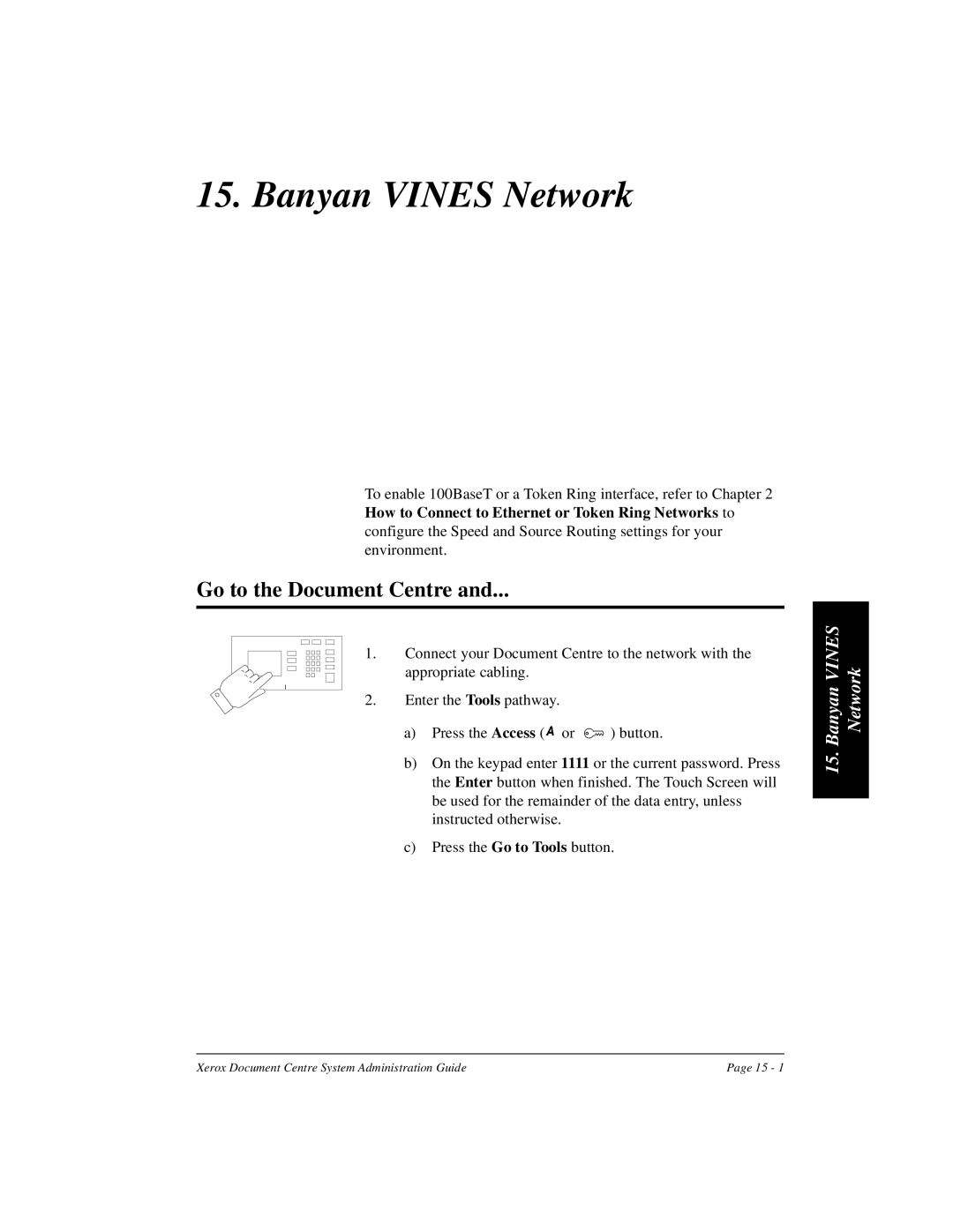 Xerox 480 ST, 490 ST manual Banyan Vines Network 