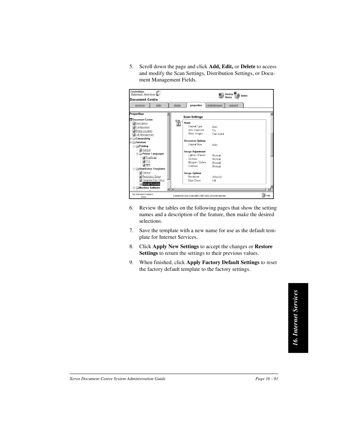 Xerox 480 ST, 490 ST manual Internet Services 