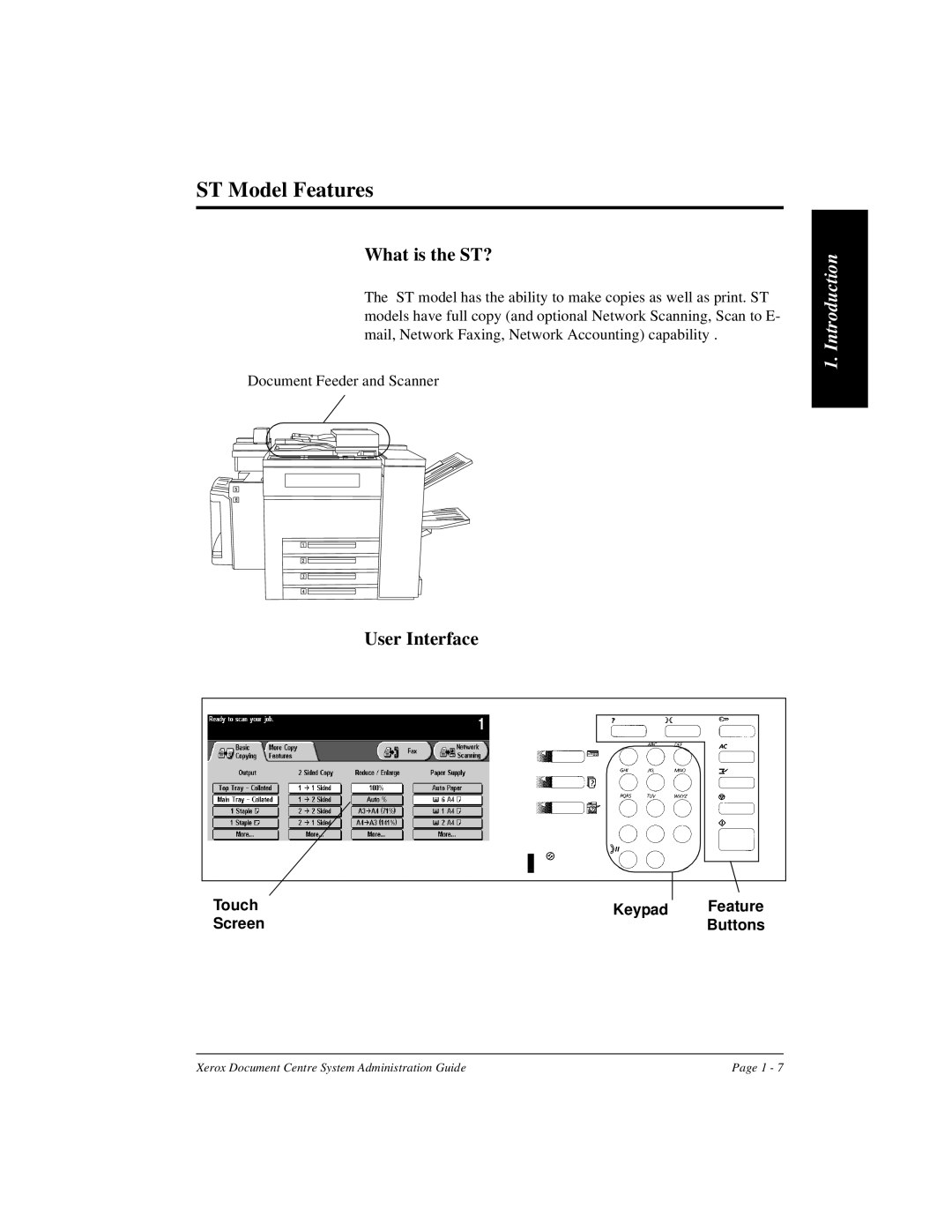 Xerox 480 ST, 490 ST manual ST Model Features, What is the ST?, User Interface 