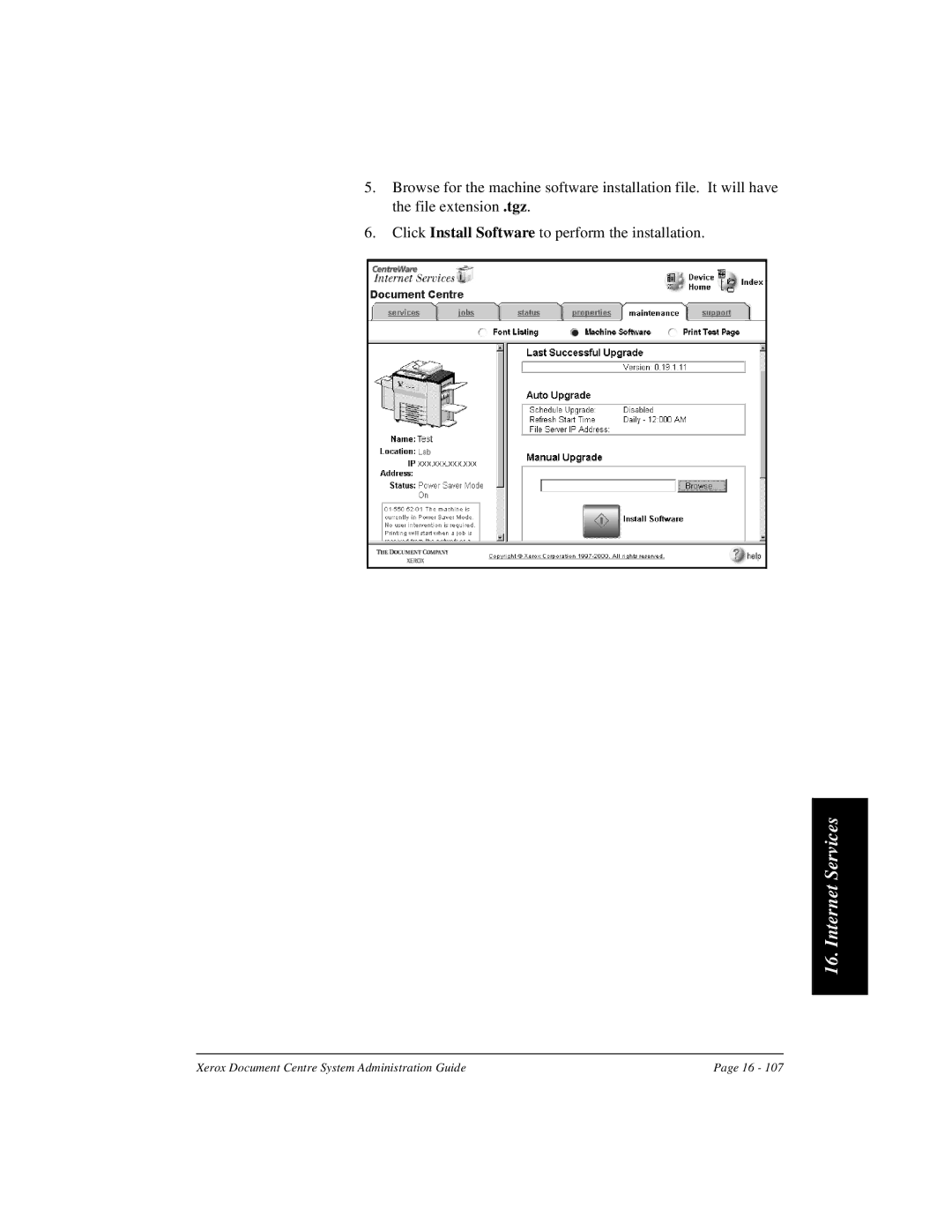 Xerox 480 ST, 490 ST manual Internet Services 