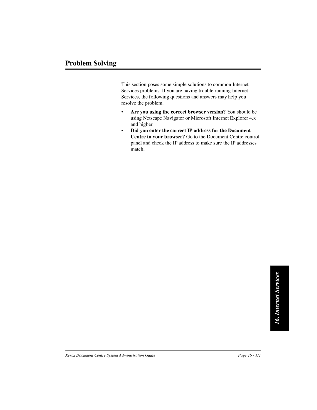 Xerox 480 ST, 490 ST manual Problem Solving 