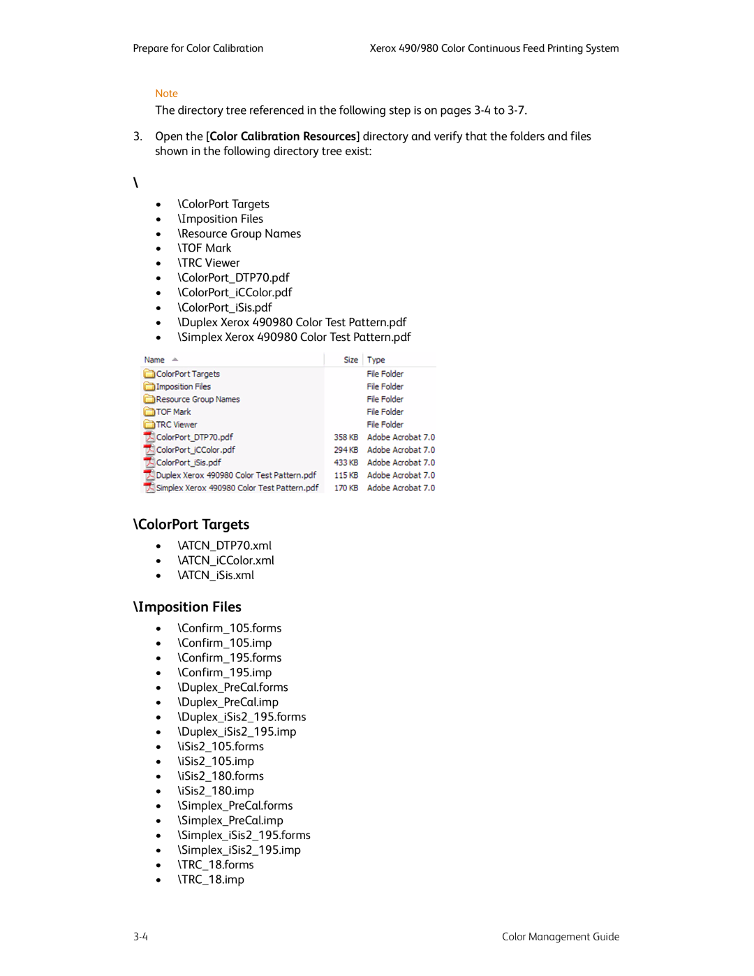 Xerox 490 manual ColorPort Targets, Imposition Files 