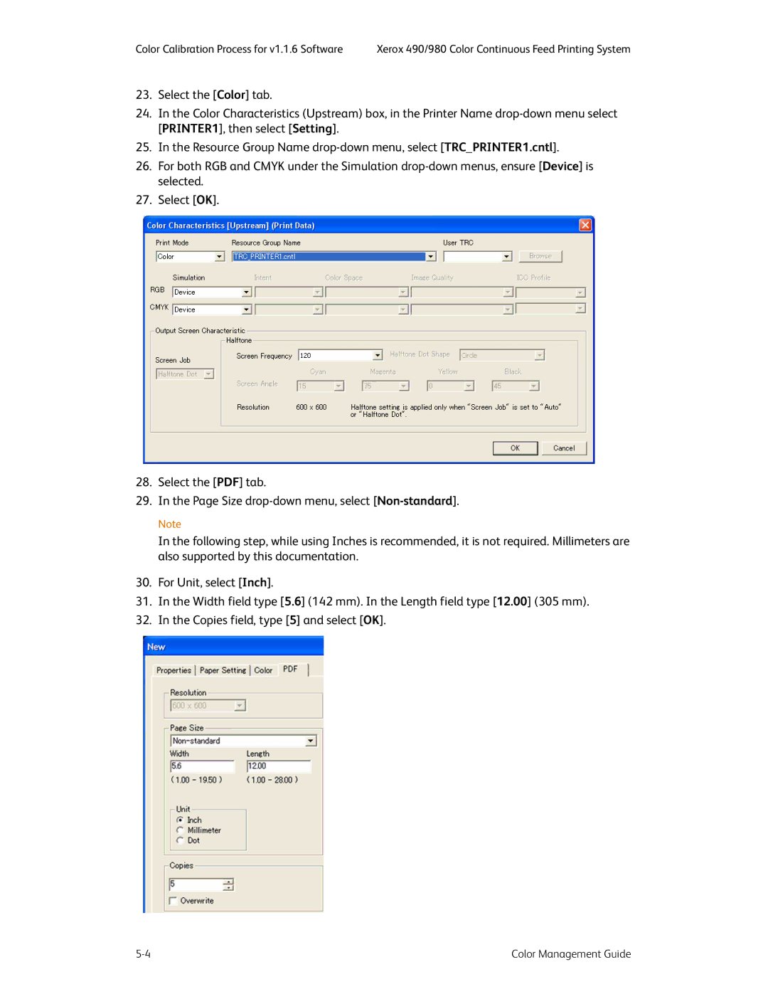 Xerox 490 manual Color Calibration Process for v1.1.6 Software 