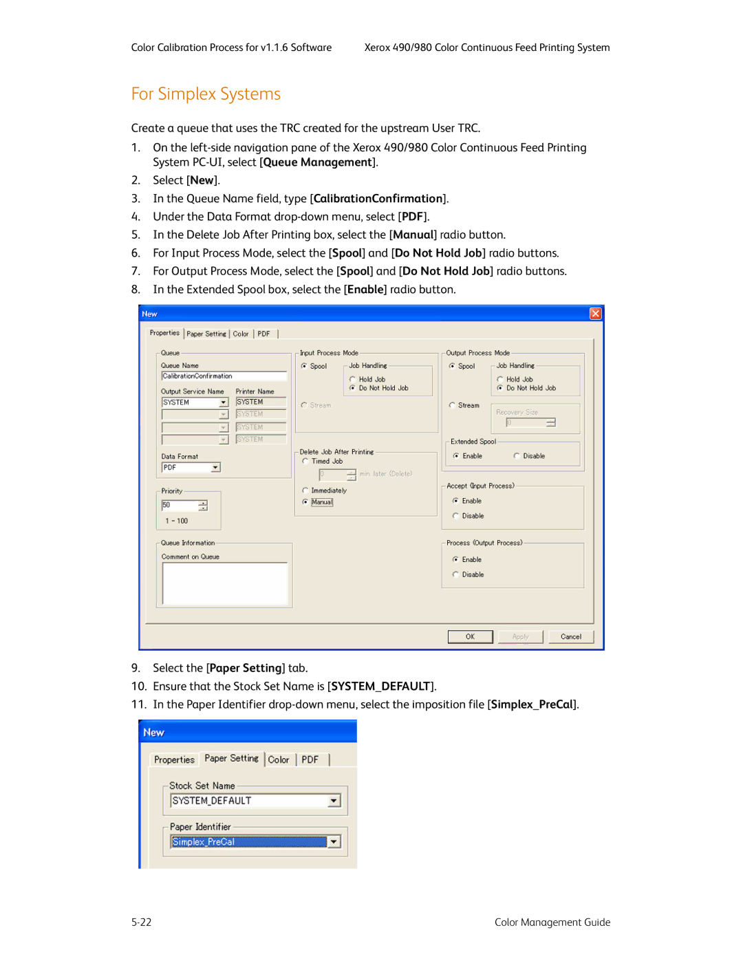 Xerox 490 manual For Simplex Systems 