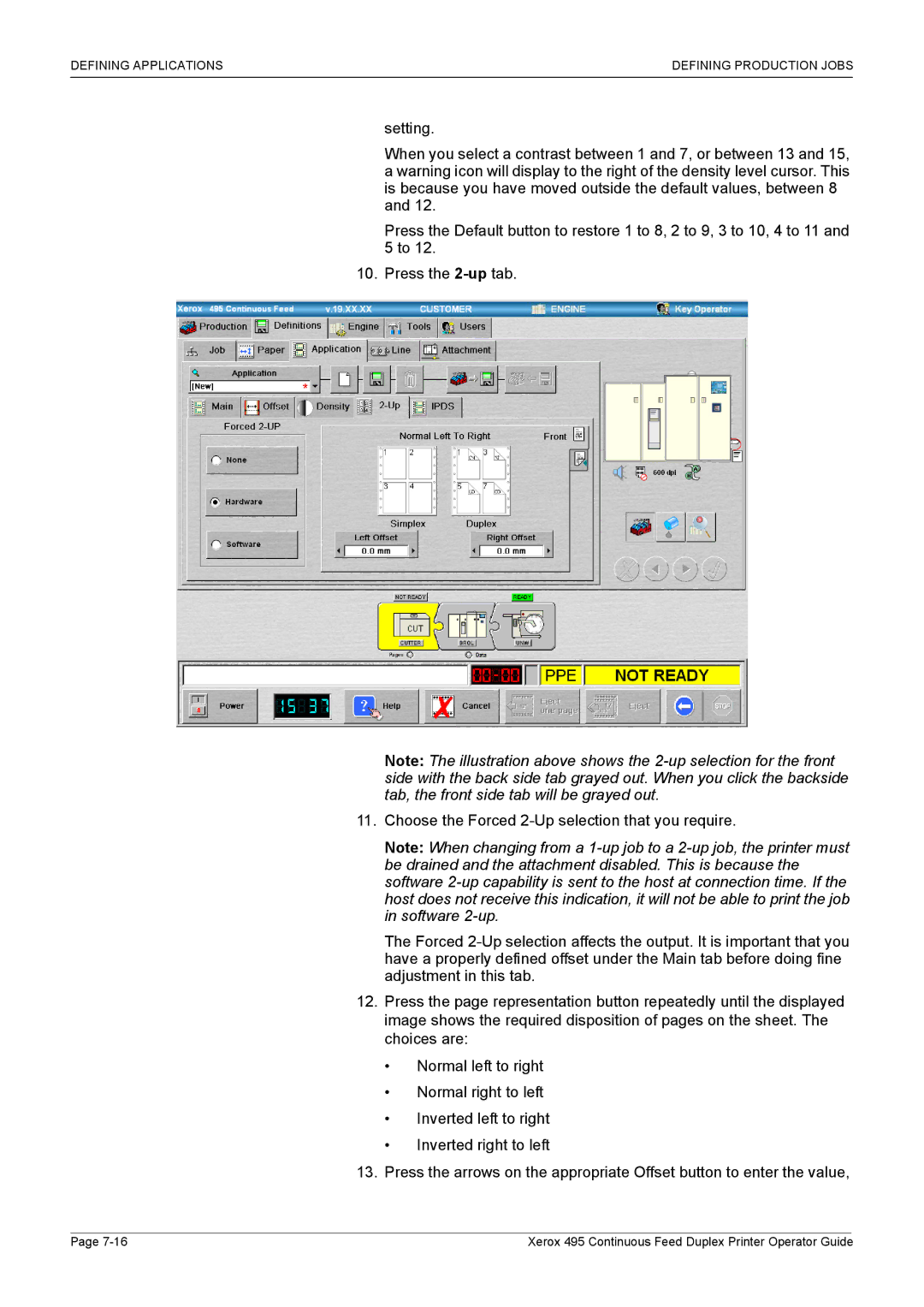 Xerox 495 manual Defining Applications Defining Production Jobs 