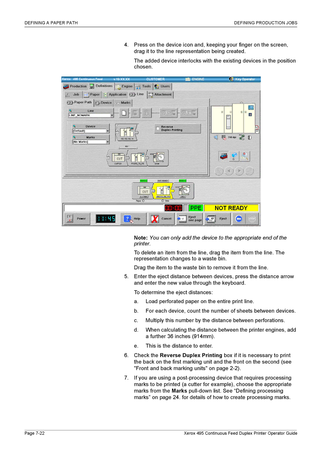 Xerox 495 manual Defining a Paper Path Defining Production Jobs 