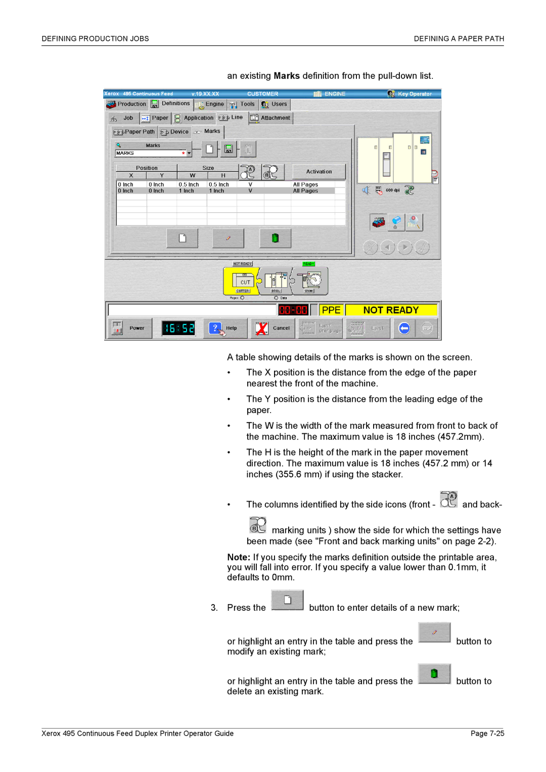 Xerox 495 manual Defining Production Jobs Defining a Paper Path 