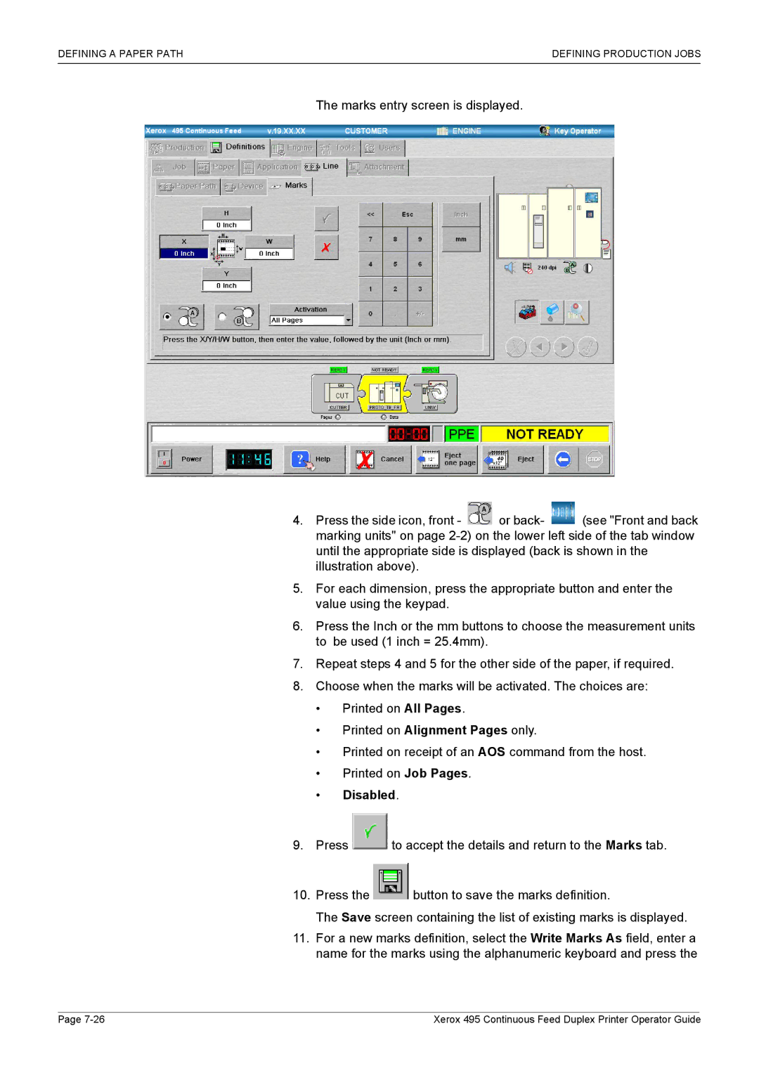 Xerox 495 manual Disabled 