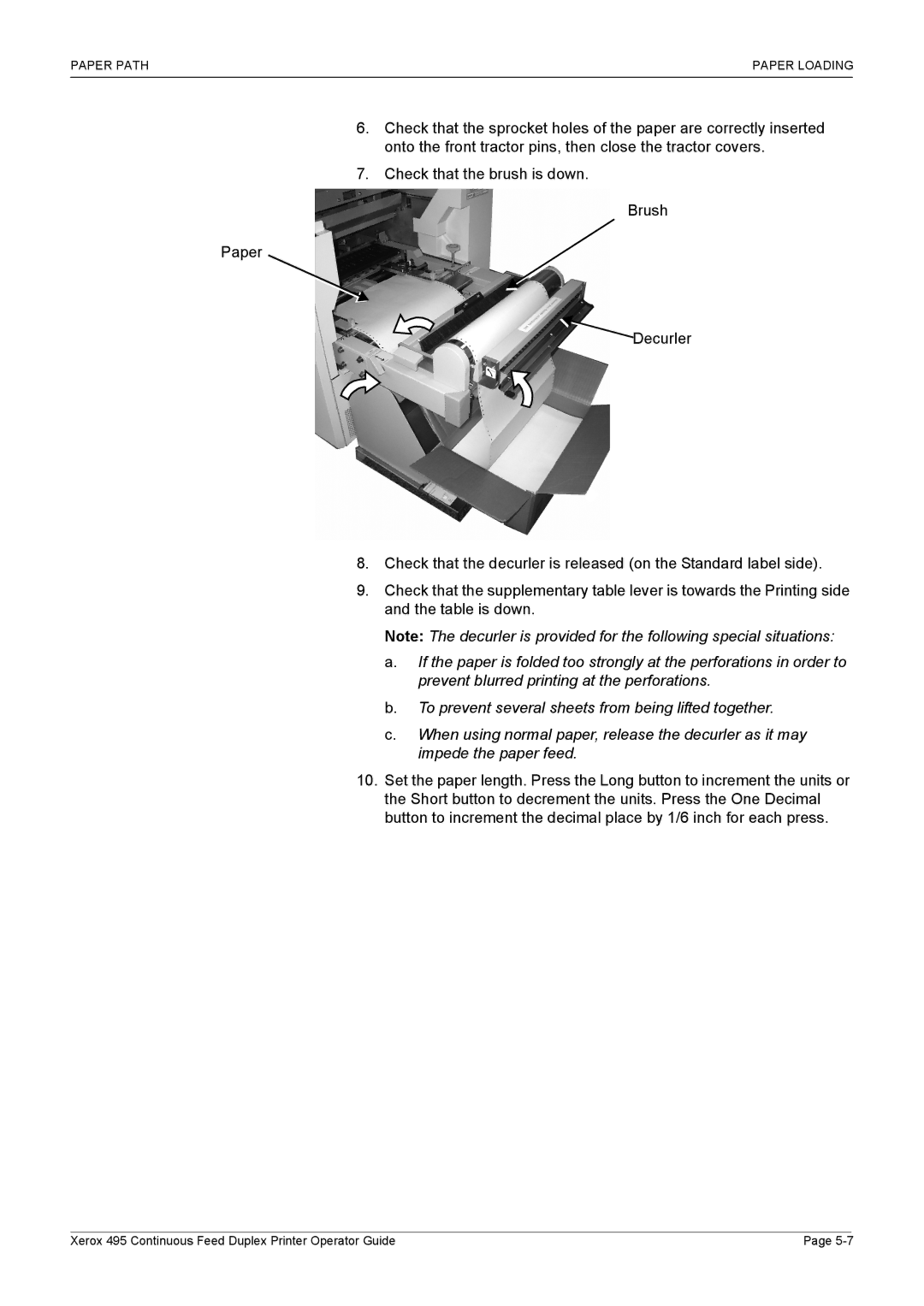 Xerox 495 manual Paper Path Paper Loading 