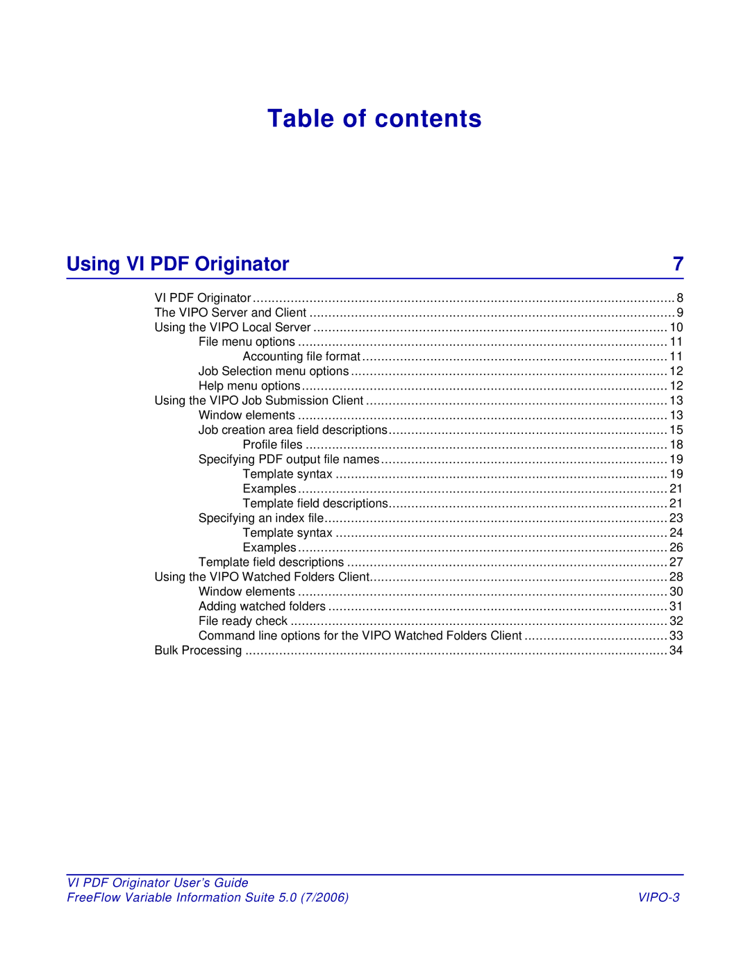 Xerox 5 manual Table of contents 