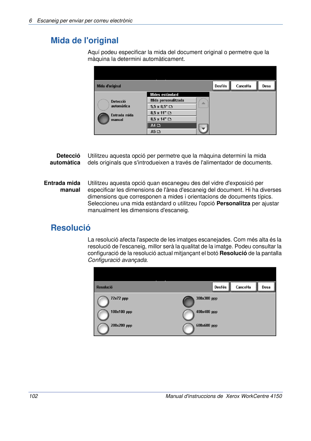 Xerox 5.0 24.03.06 manual Manual dinstruccions de Xerox WorkCentre 