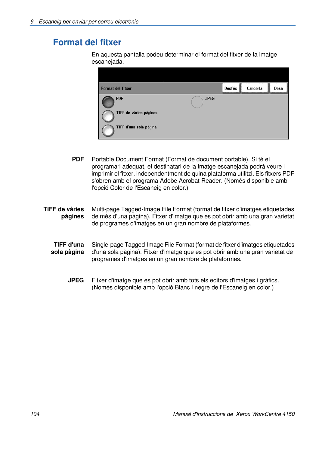 Xerox 5.0 24.03.06 manual Manual dinstruccions de Xerox WorkCentre 