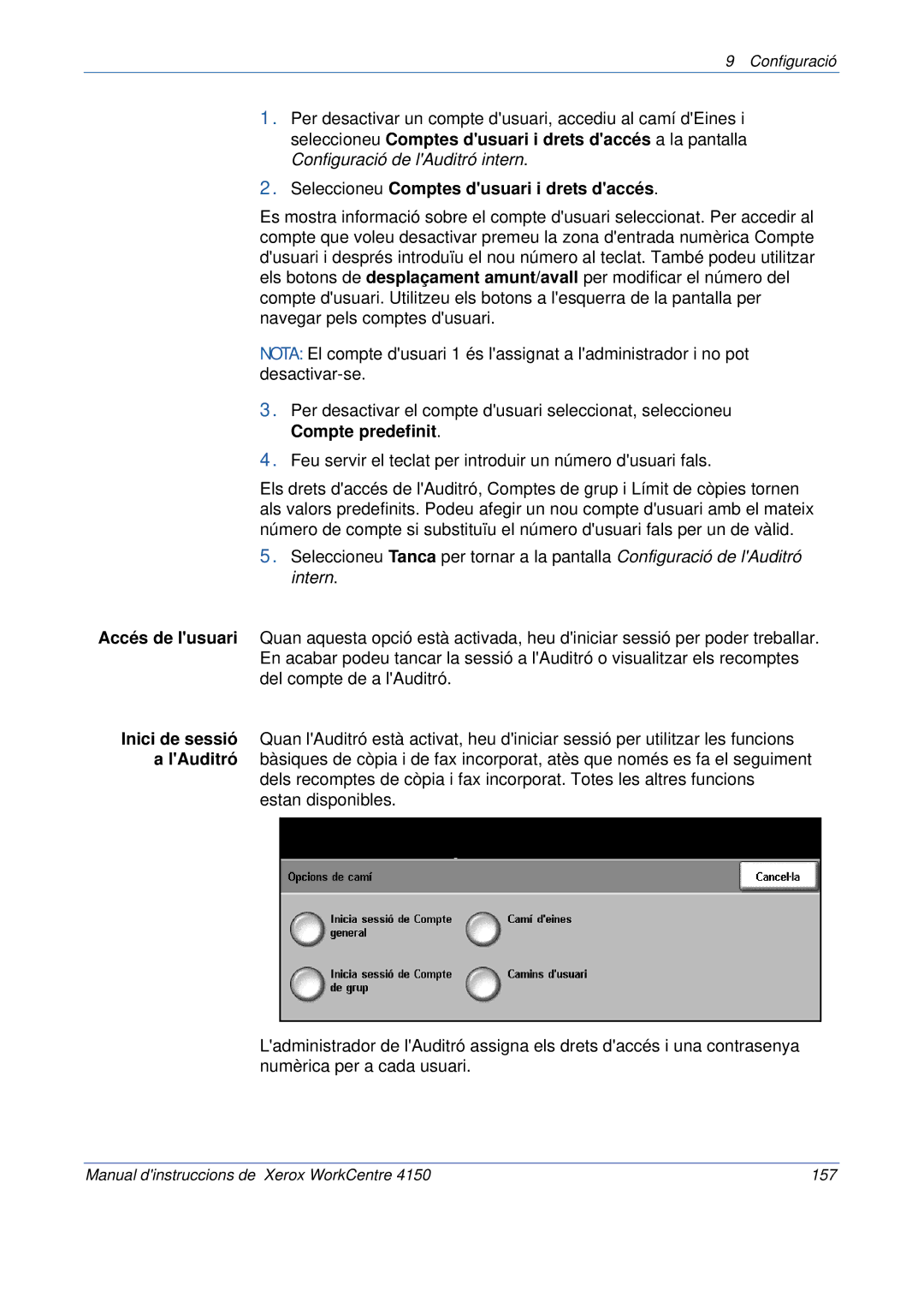 Xerox 5.0 24.03.06 manual Manual dinstruccions de Xerox WorkCentre 157 