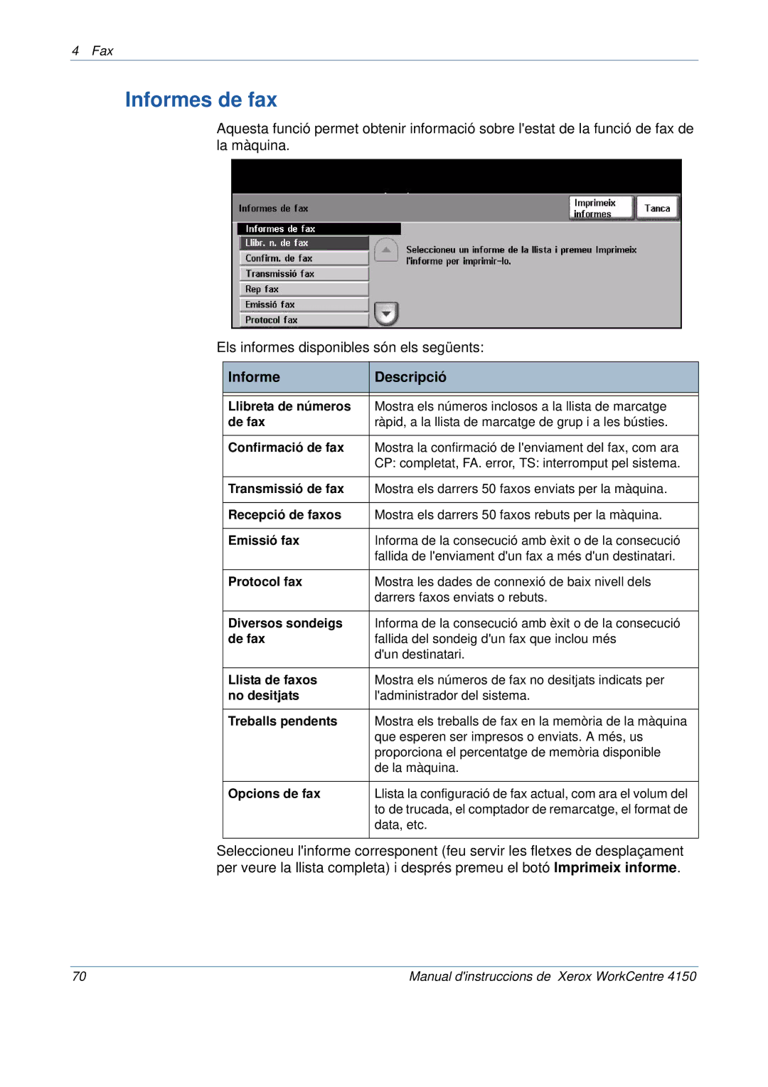 Xerox 5.0 24.03.06 manual Informes de fax, Confirmació de fax 