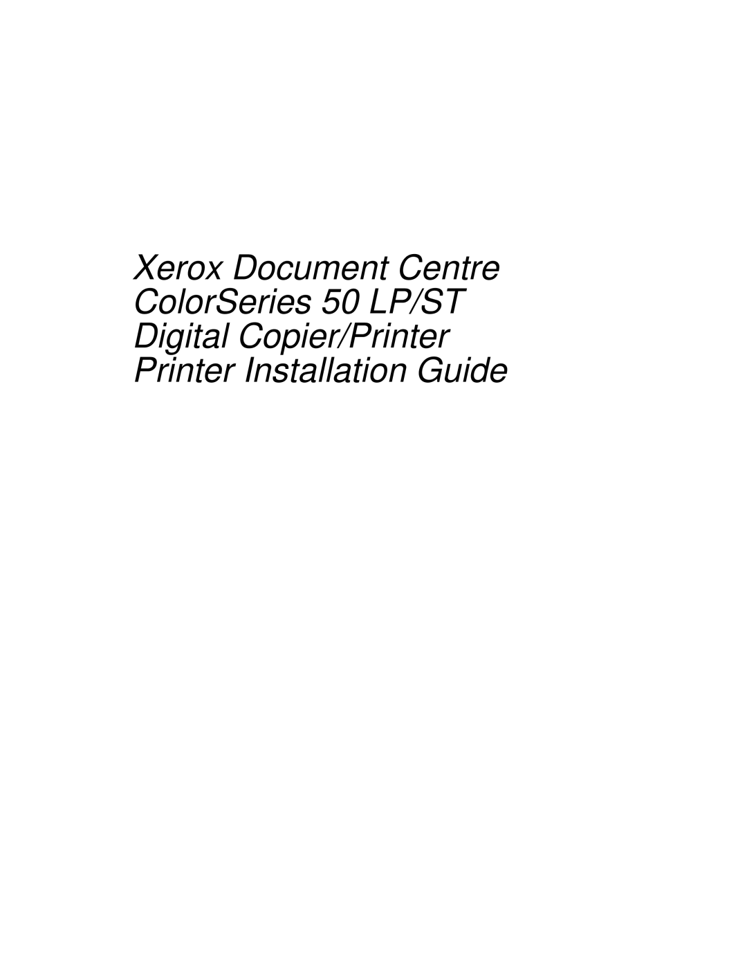 Xerox 50 LP/ST manual 