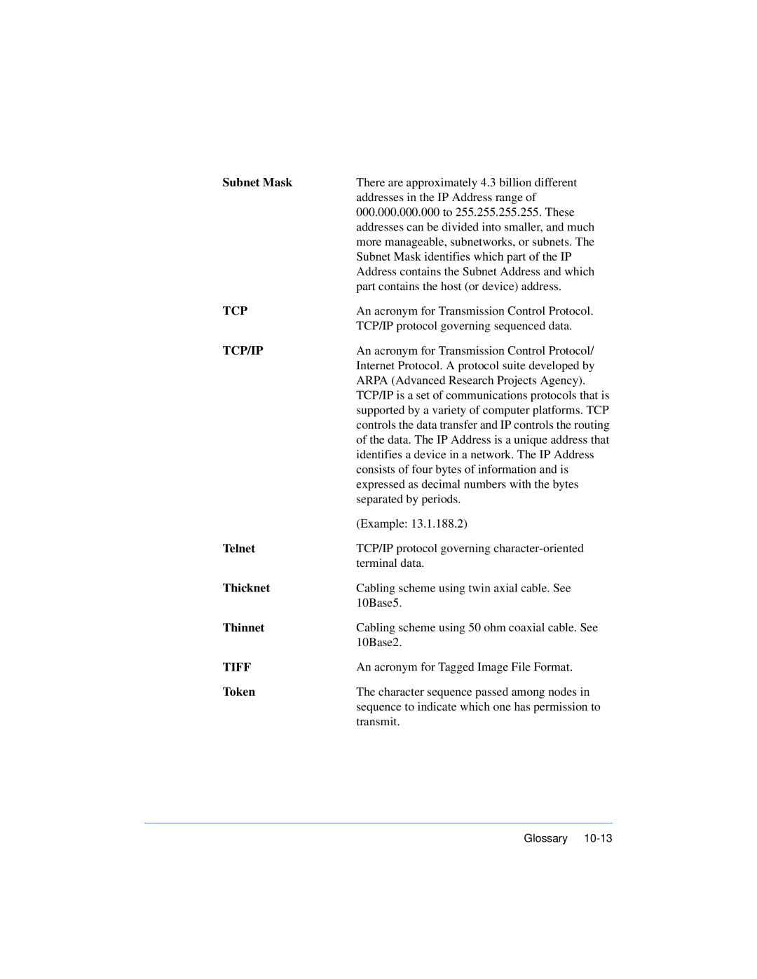 Xerox 50 LP/ST manual Tcp/Ip, Tiff 