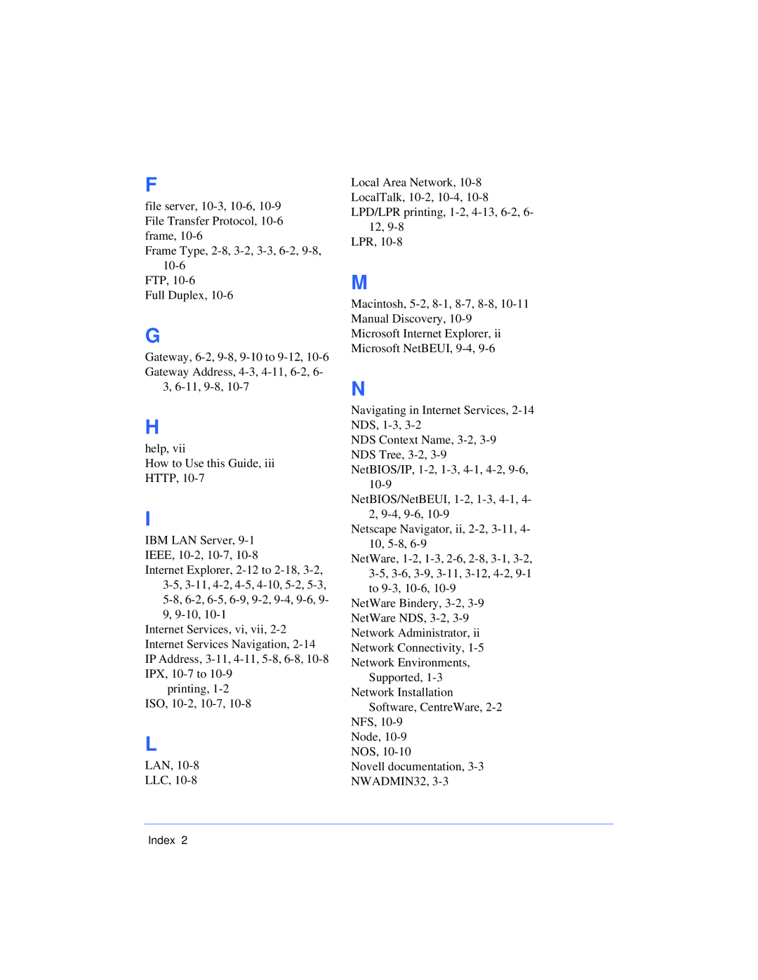 Xerox 50 LP/ST manual Index 