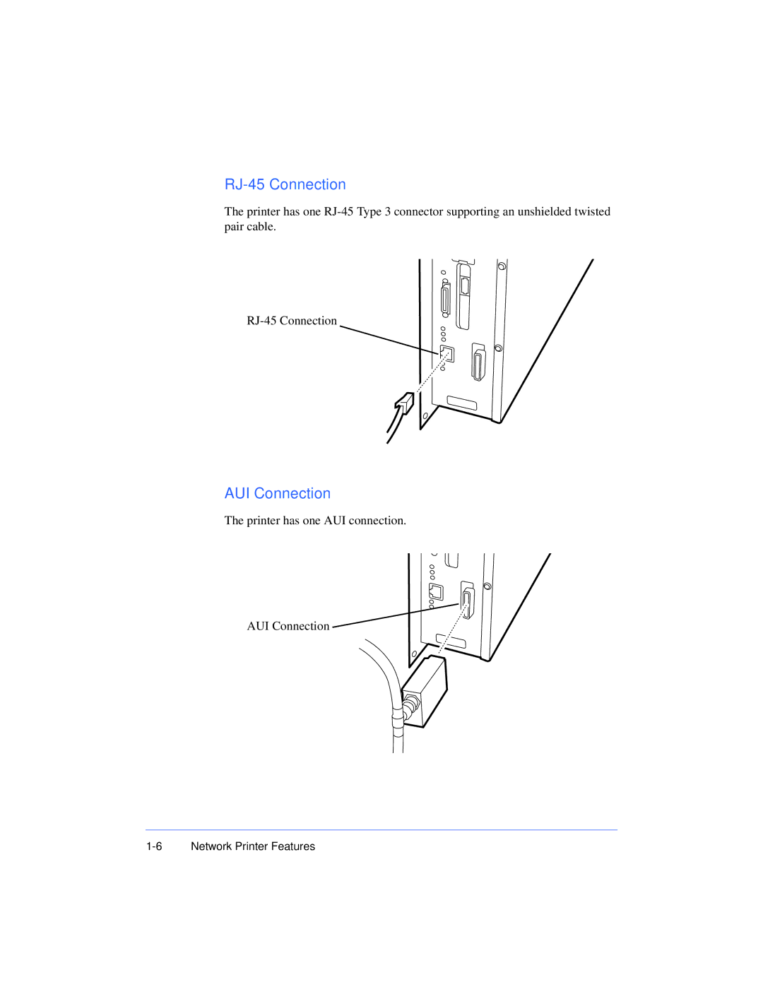 Xerox 50 LP/ST manual AUI Connection 