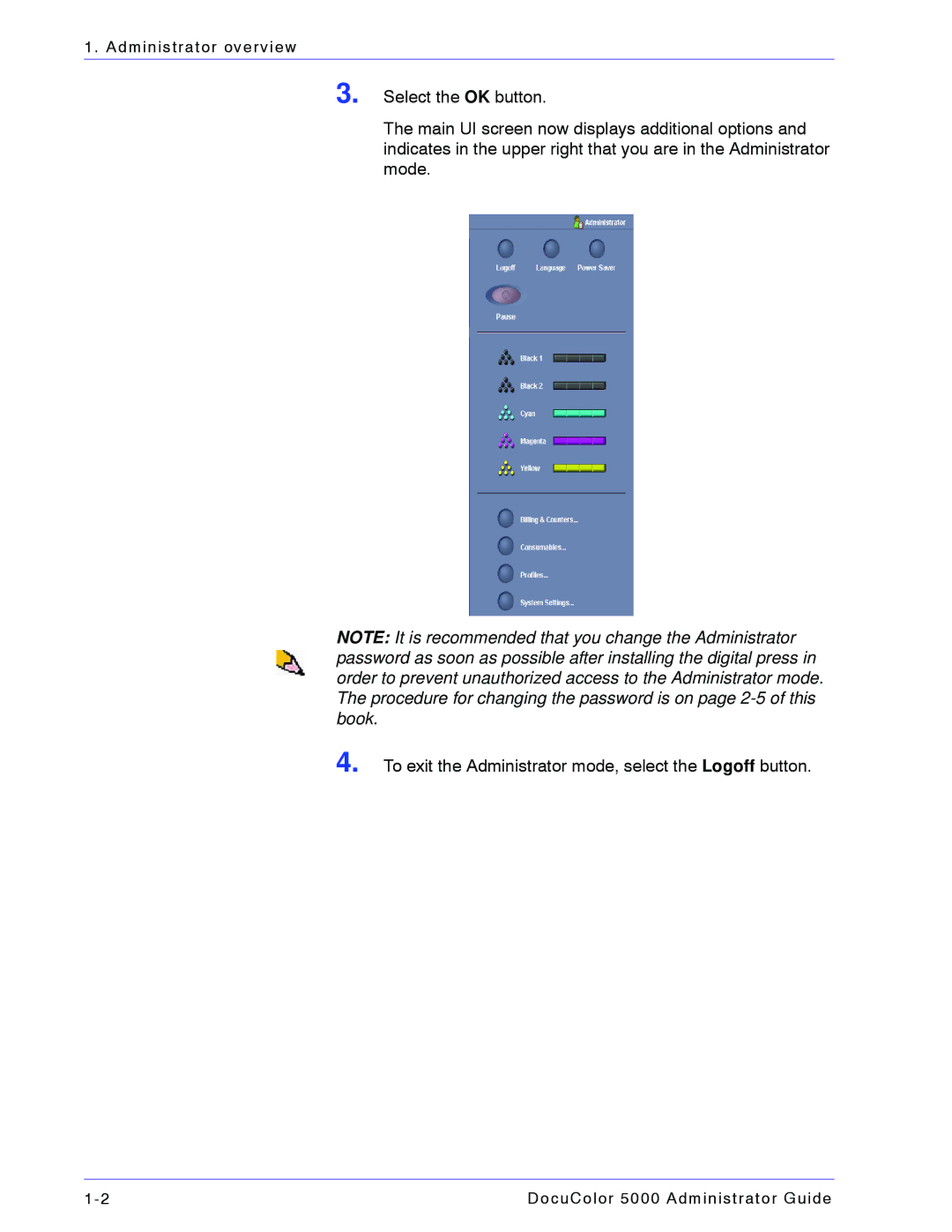 Xerox 5000 manual Administrator overview 