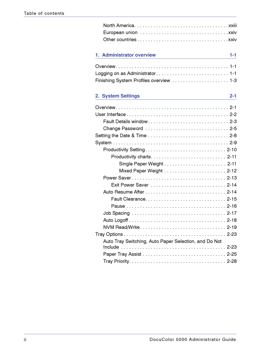 Xerox 5000 manual Administrator overview 