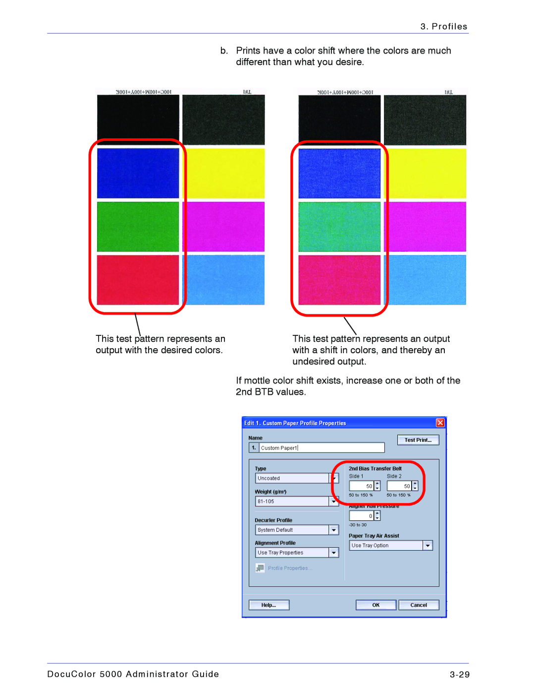 Xerox 5000 manual Profiles 