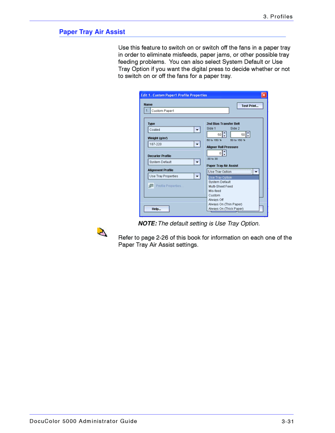 Xerox 5000 manual Paper Tray Air Assist 