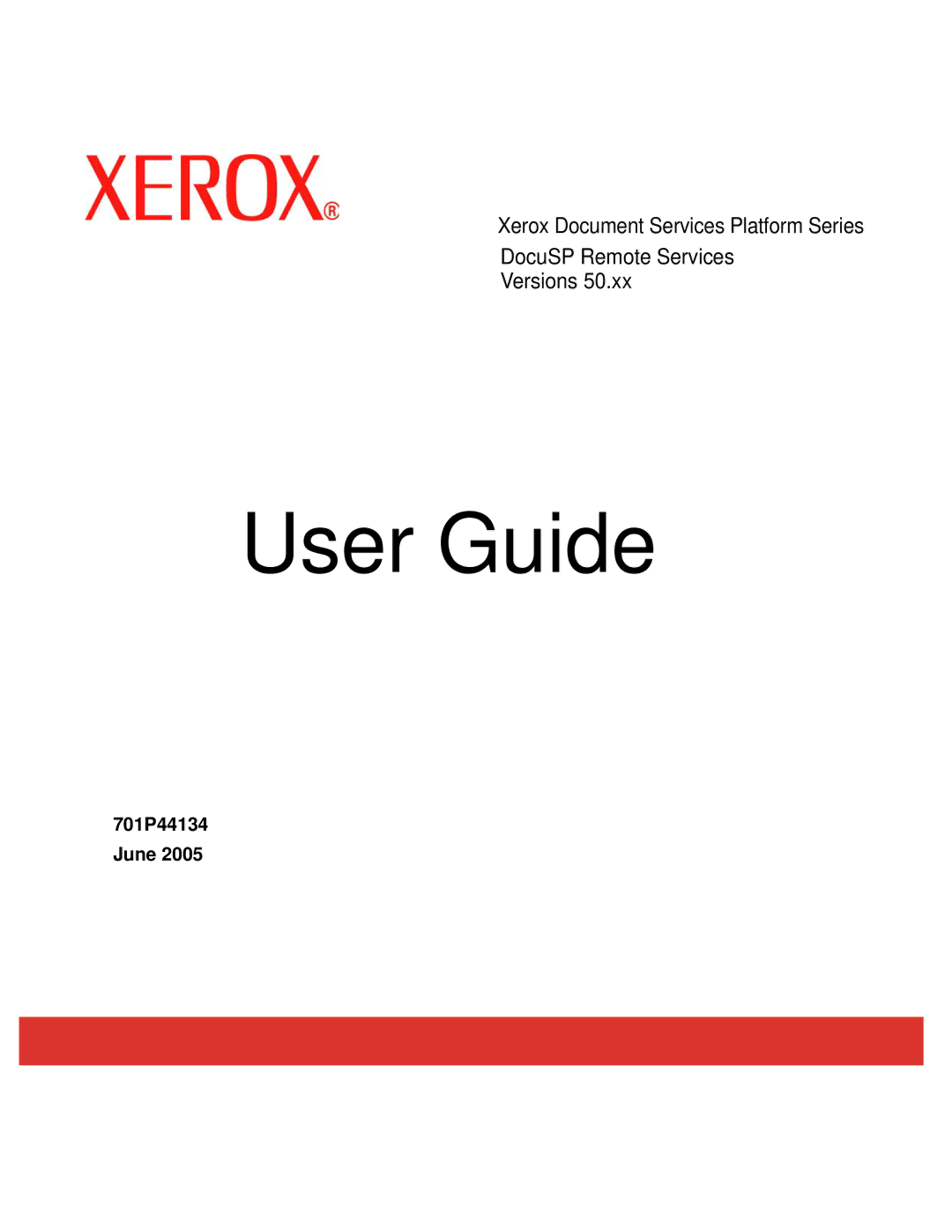 Xerox 50.XX manual User Guide 