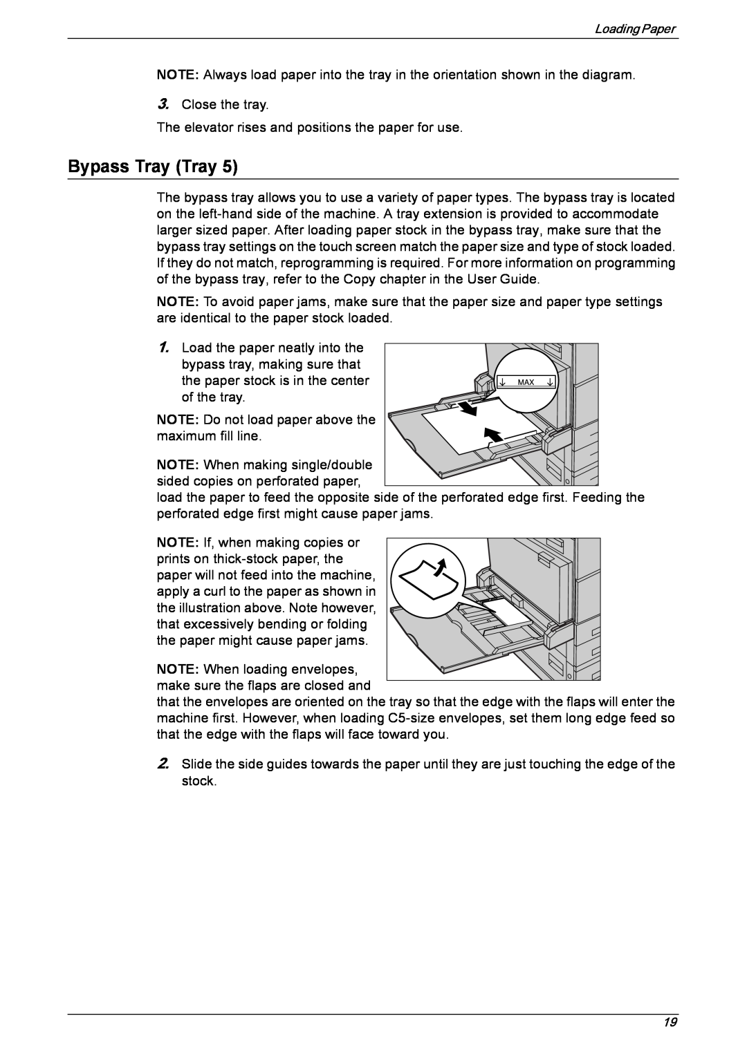 Xerox 5222 manual Bypass Tray Tray 