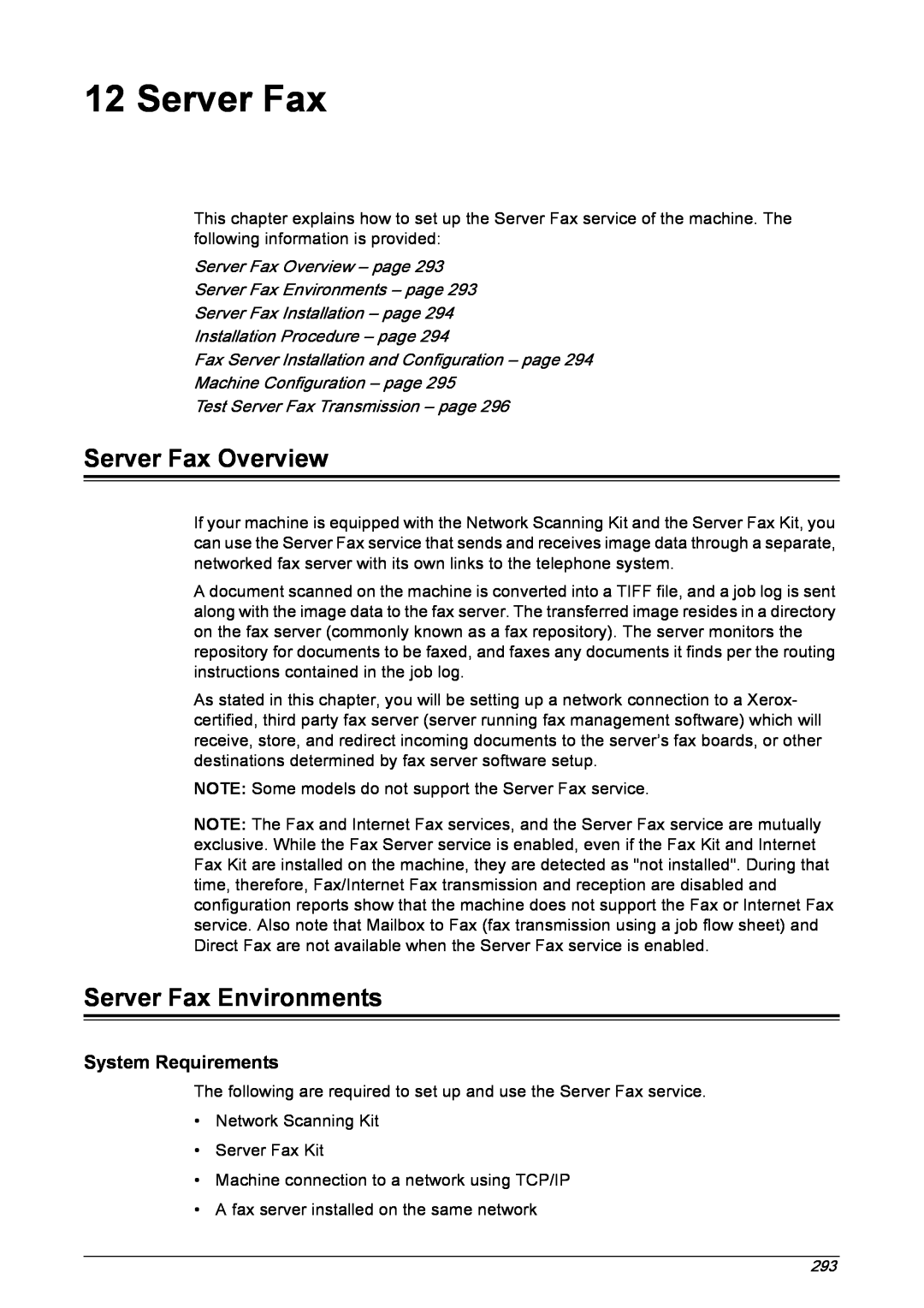 Xerox 5222 manual Server Fax Overview – page, Server Fax Environments – page, Server Fax Installation – page 