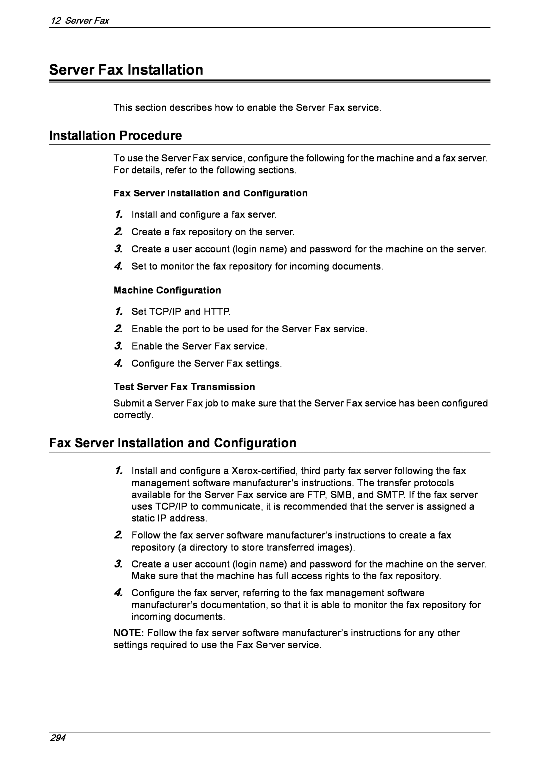 Xerox 5222 manual Server Fax Installation, Fax Server Installation and Configuration, Installation Procedure 