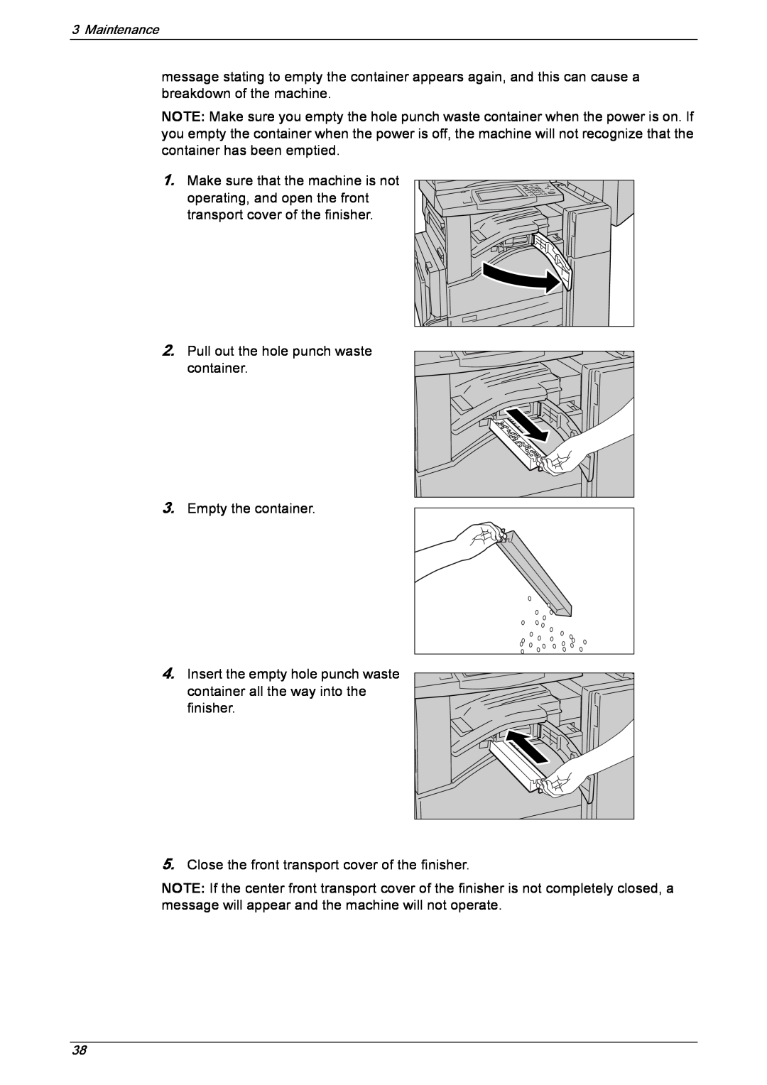 Xerox 5222 manual Make sure that the machine is not 