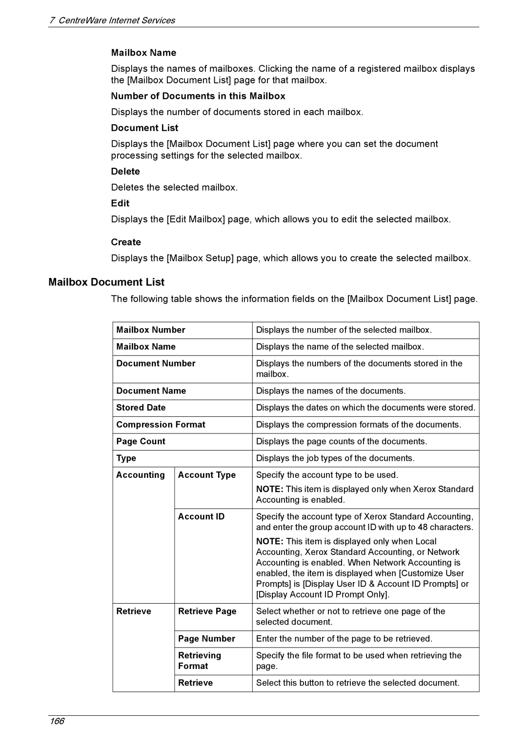 Xerox 5222 manual Mailbox Document List, Number of Documents in this Mailbox, Edit 