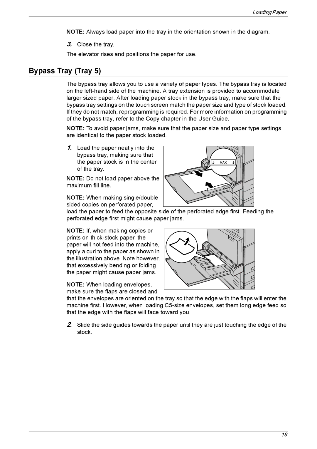 Xerox 5222 manual Bypass Tray Tray 