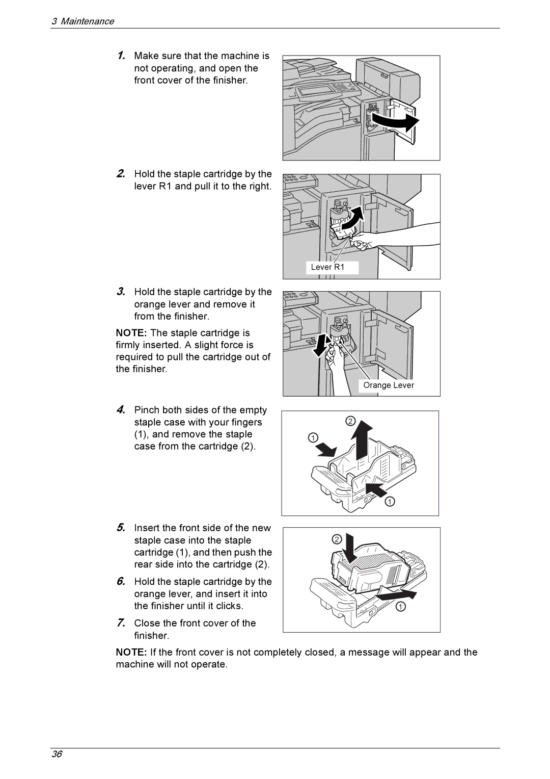 Xerox 5222 manual Orange Lever 