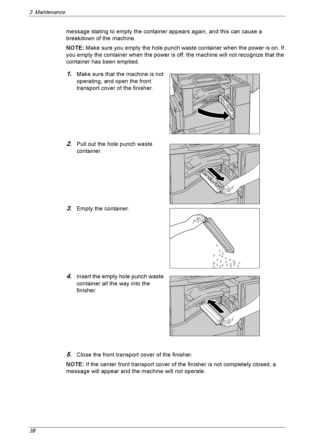 Xerox 5222 manual Maintenance 