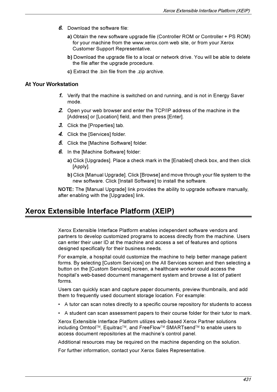 Xerox 5222 manual Xerox Extensible Interface Platform Xeip, At Your Workstation 