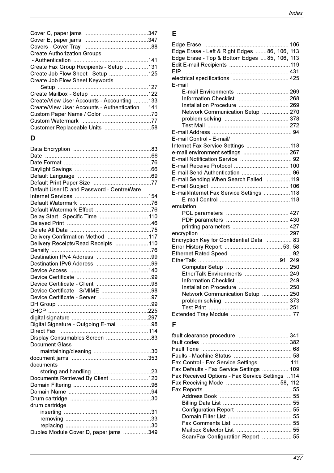 Xerox 5222 manual 437 