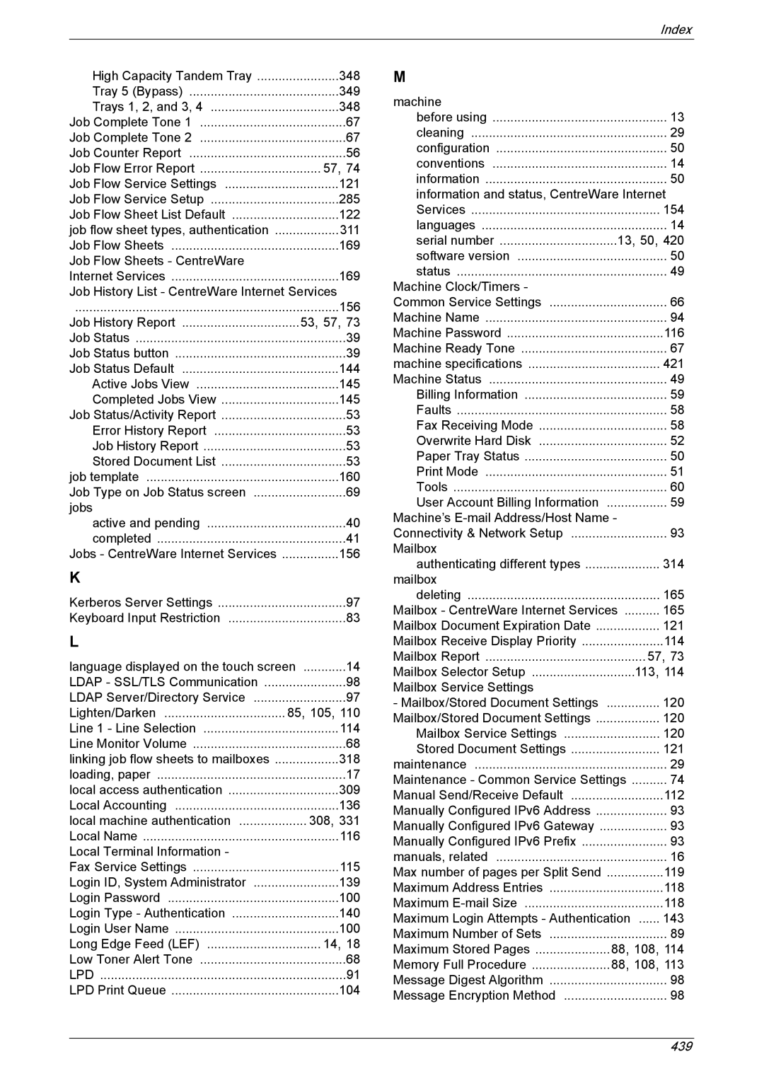 Xerox 5222 manual 439 