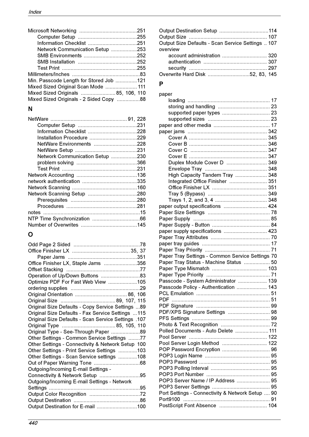 Xerox 5222 manual 440 